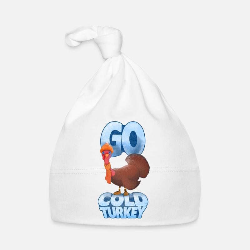 Conception de dessins animés Go Cold Turkey Bonnet bio Bébé