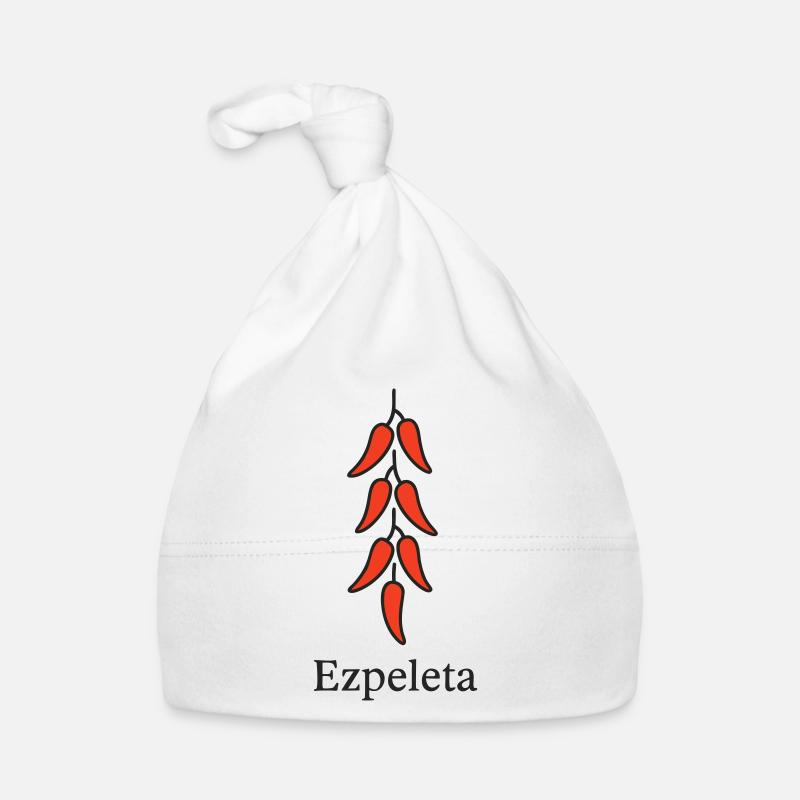 Branche de Piment Rouge Éclatante - Bonnet bio Bébé - blanc