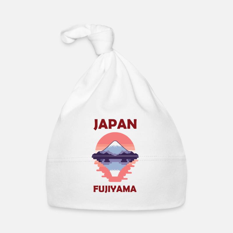 Mount Fuji Pixel Art Illustration Baby Bio-Mütze