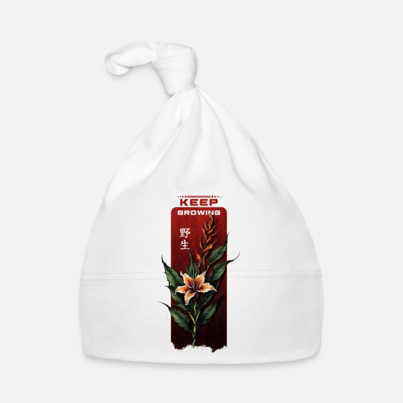 Continuez à cultiver des fleurs sur la plaque rouge Bonnet bio Bébé