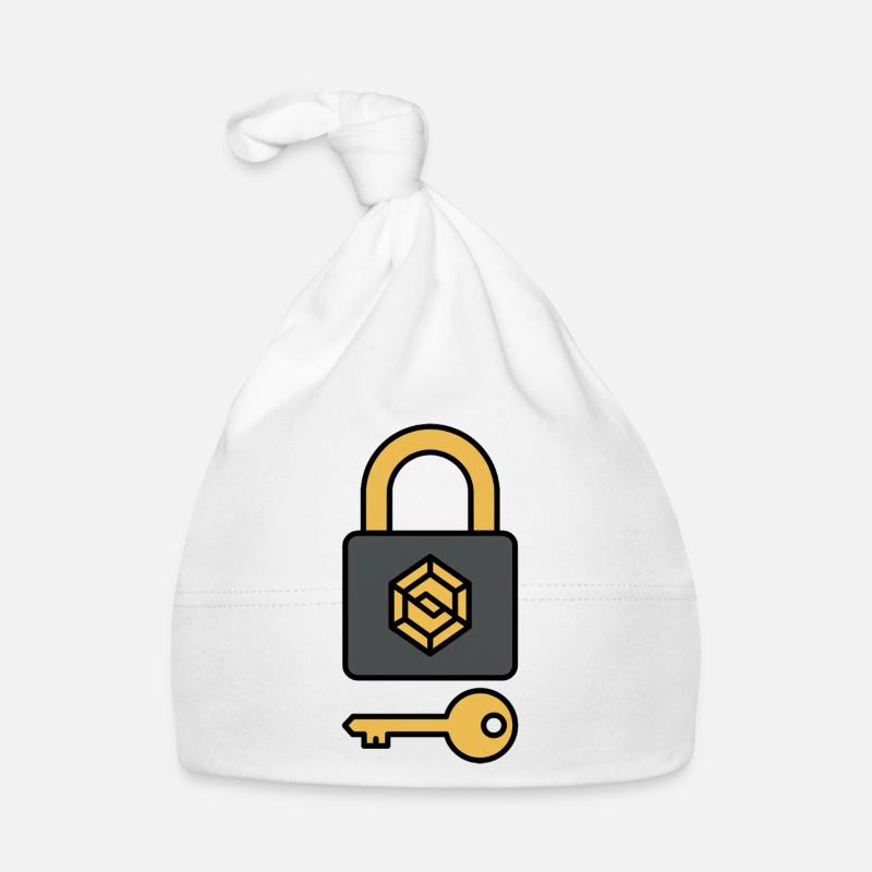Crypto Security | Lock & Key Symbol Organic Baby Cap