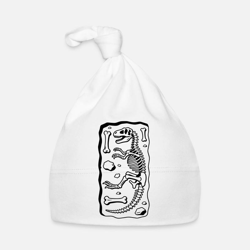 T Rex Skeleton Organic Baby Cap