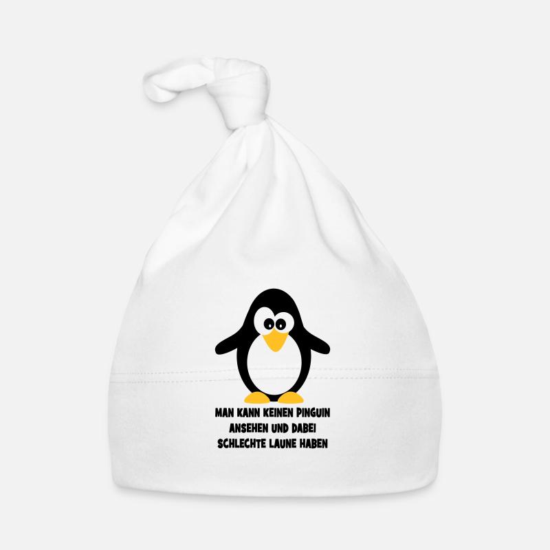 Pinguin - Baby Bio-Mütze - Weiß
