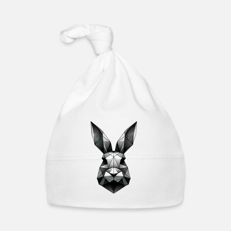 Conception géométrique de lapin polygone lapin Bonnet bio Bébé