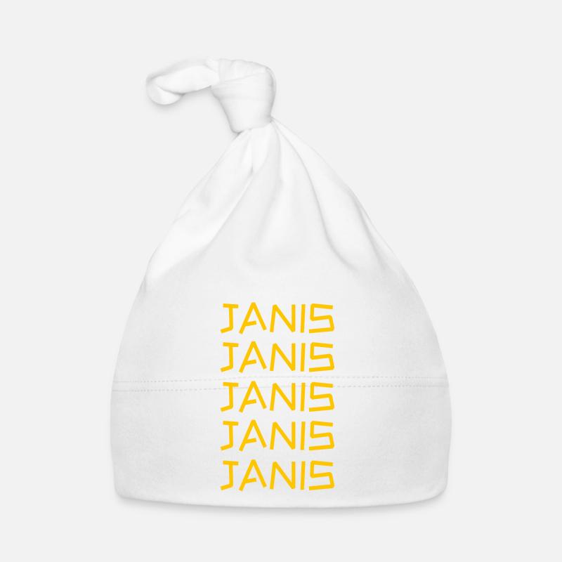 First name Janis Organic Baby Cap