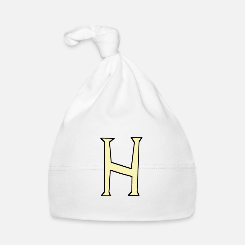 H - Juste une lettre! - par YoshiArt Bonnet bio Bébé