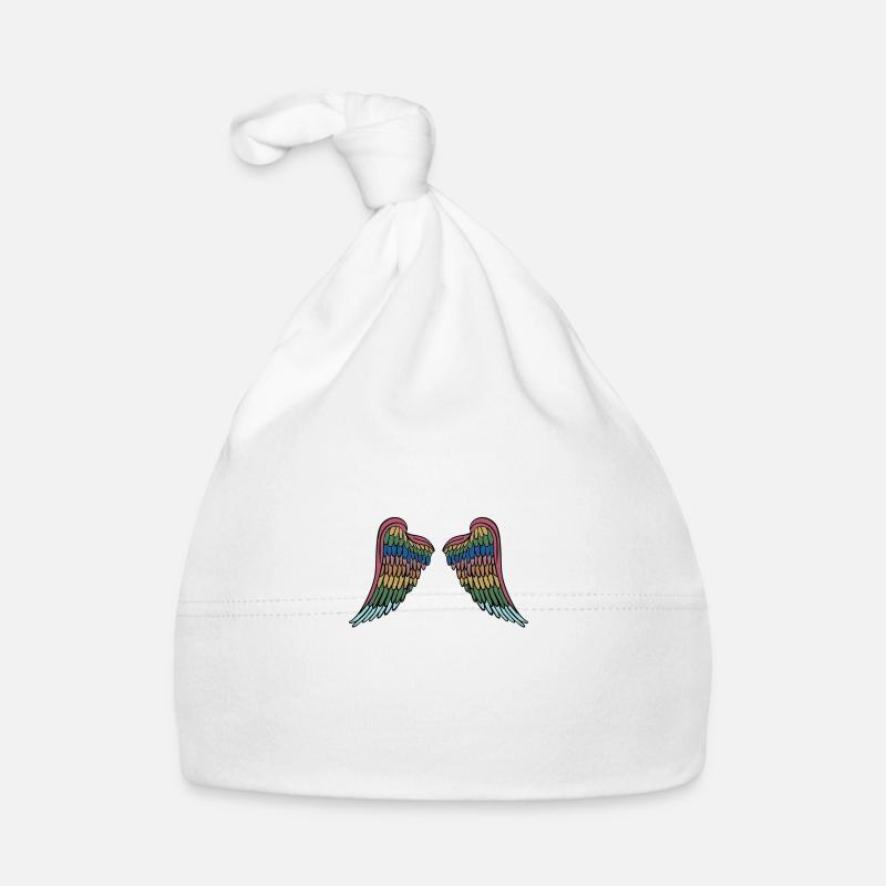 Ange ailes anges ailes ange anges - Bonnet bio Bébé - blanc