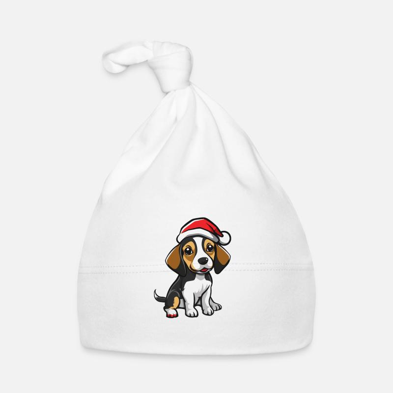 Beagle Hund Weihnachten Baby Bio-Mütze