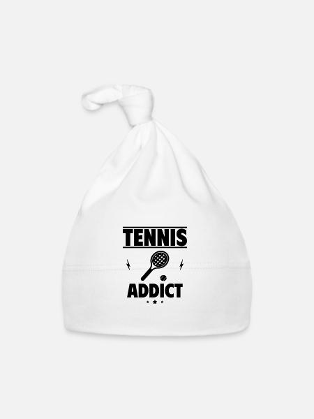 Tennis addict - Organic Baby Cap - white - Front
