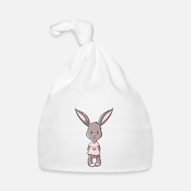 Rosa Lapin - Bonnet bio Bébé - blanc