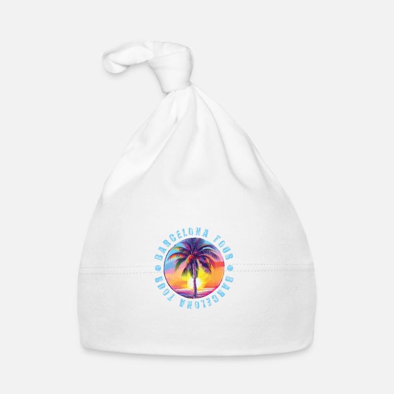 Barcelona Tour Colorful Organic Baby Cap