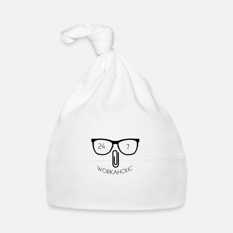 Workaholic 24/7 Nerd Büroklammer Baby Bio-Mütze