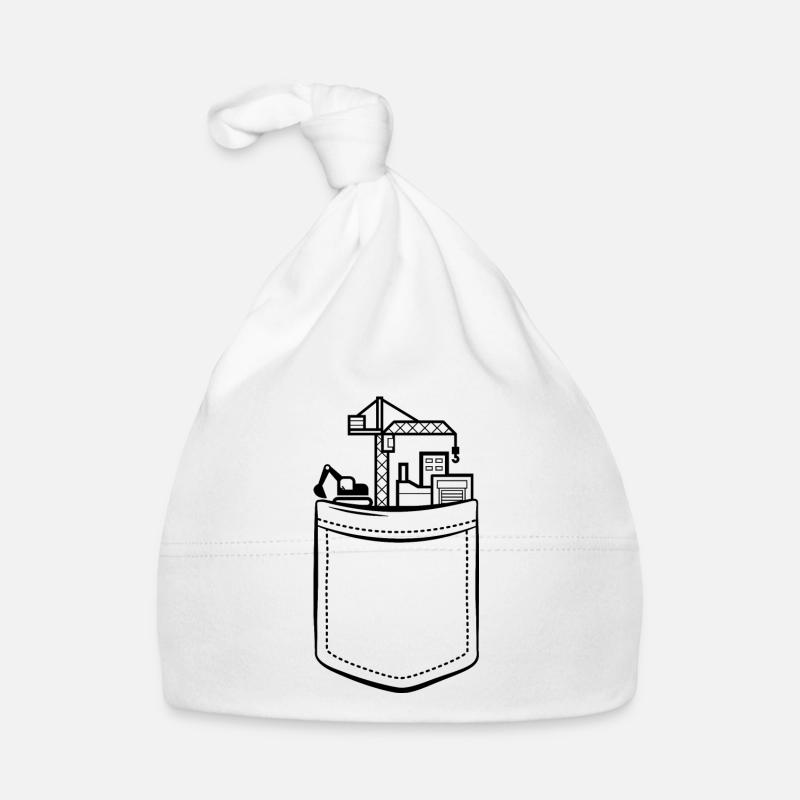 Meine Baustelle in der Tasche - Brusttasche Baby Bio-Mütze