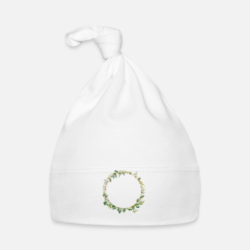 Eucalyptus Wreath, Personalizable Organic Baby Cap