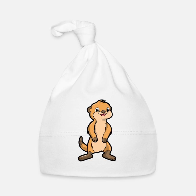 suricate - Bonnet bio Bébé - blanc