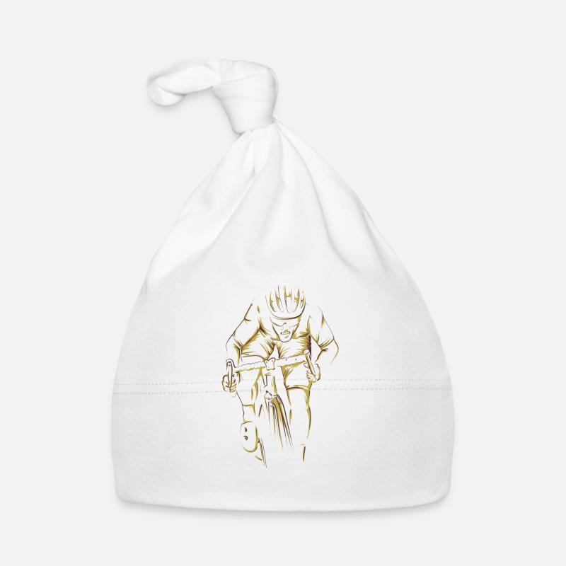 vélo de route cyclisme en action image complète Bonnet bio Bébé