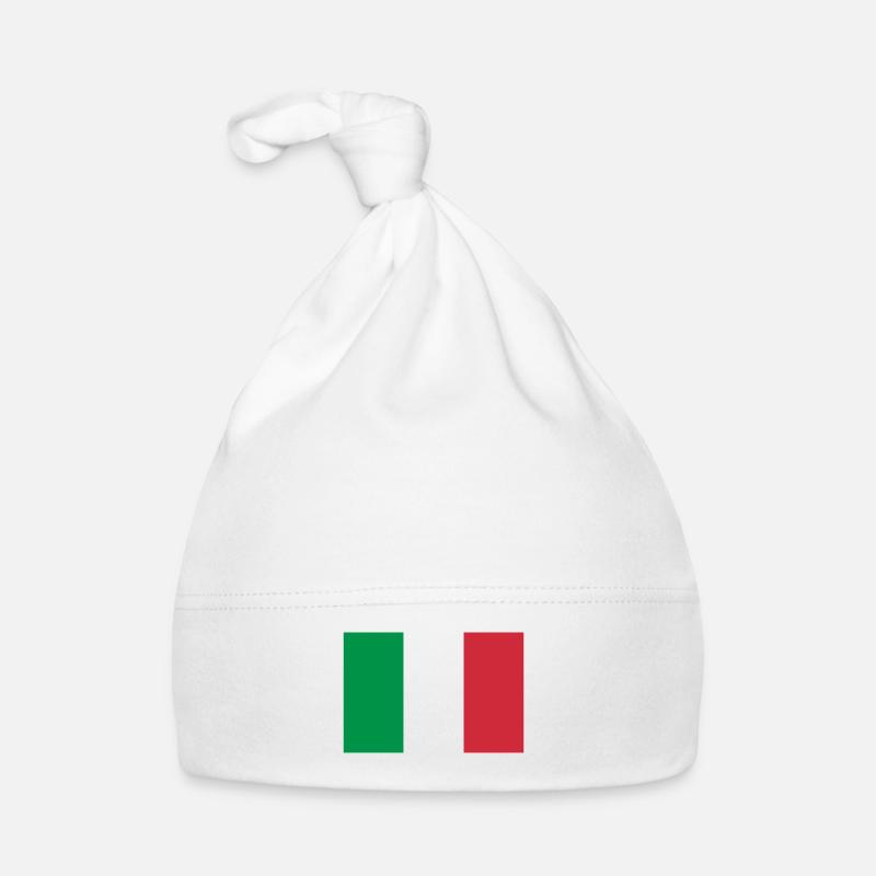 Drapeau italie drapeau italie - Bonnet bio Bébé - blanc