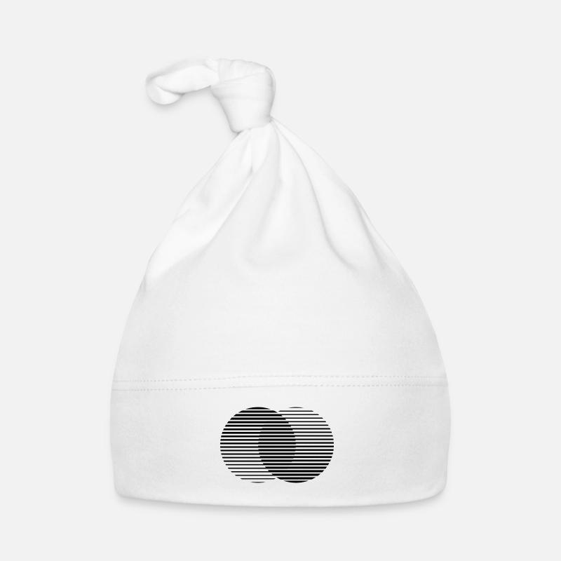 Two Circles / schwarz Baby Bio-Mütze