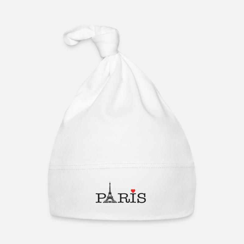 Paris Amour - Bonnet bio Bébé - blanc