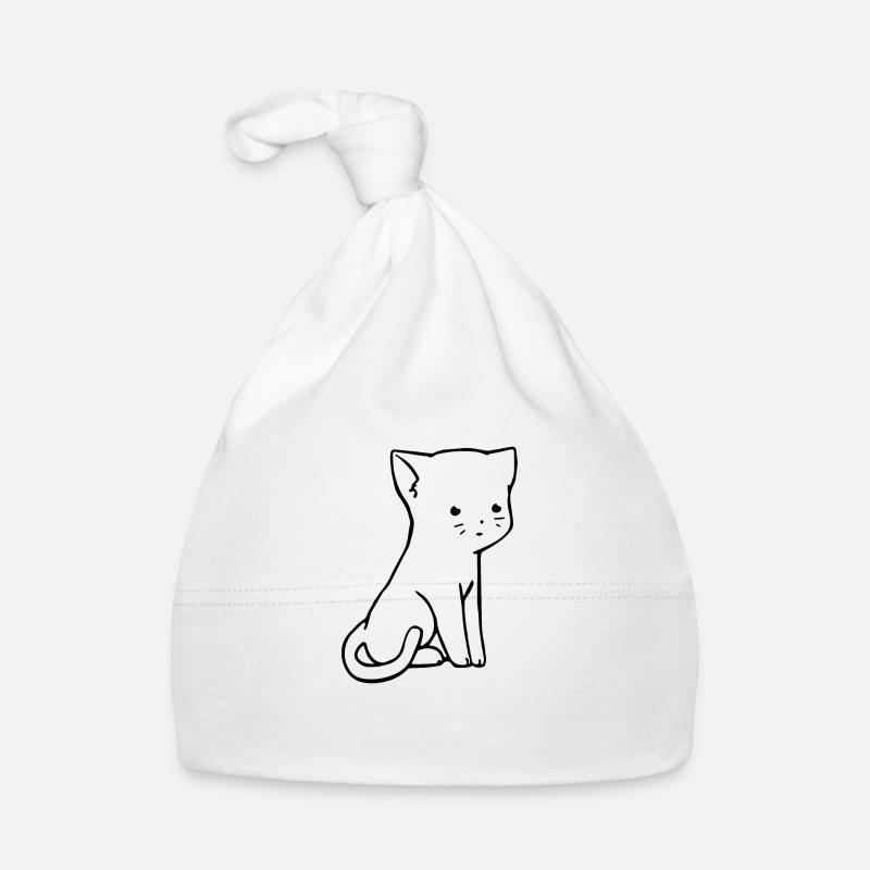 Chat doux Design Bonnet bio Bébé