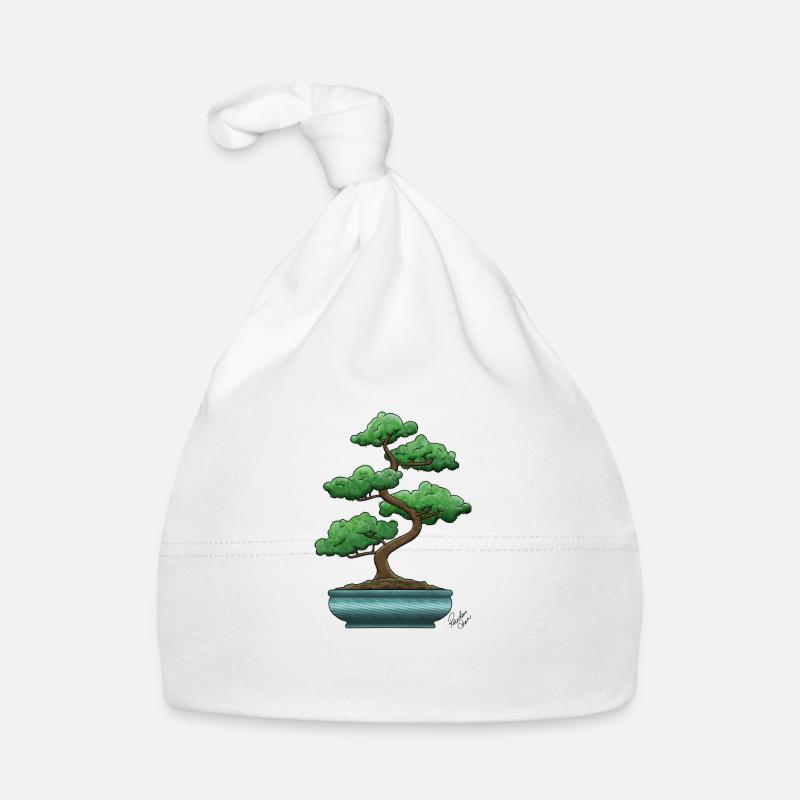 Bonsai in blue dish by RandomShern Organic Baby Cap