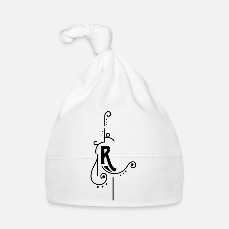 Buchstabendesign R Baby Bio-Mütze