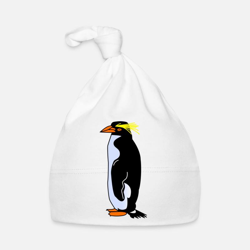 manchot - Bonnet bio Bébé - blanc