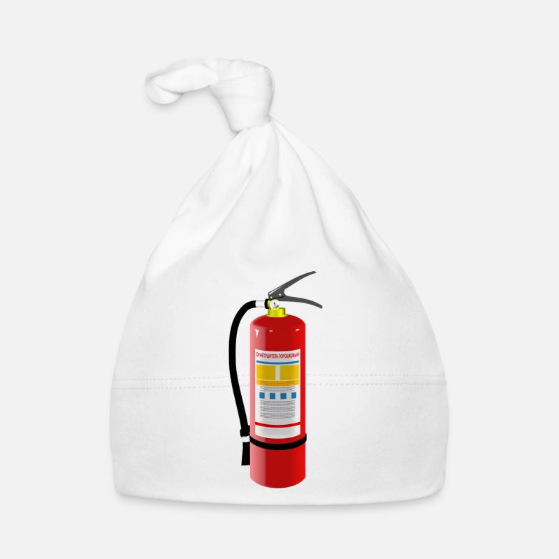 extincteur - Bonnet bio Bébé - blanc