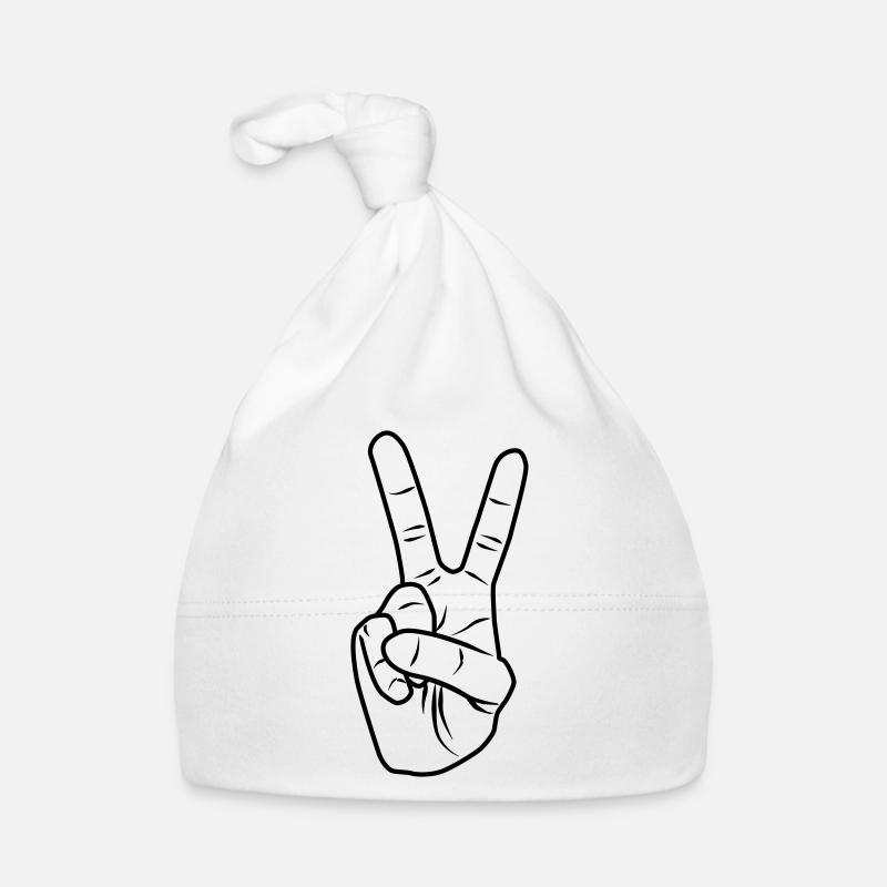 Finger - Handzeichen Baby Bio-Mütze