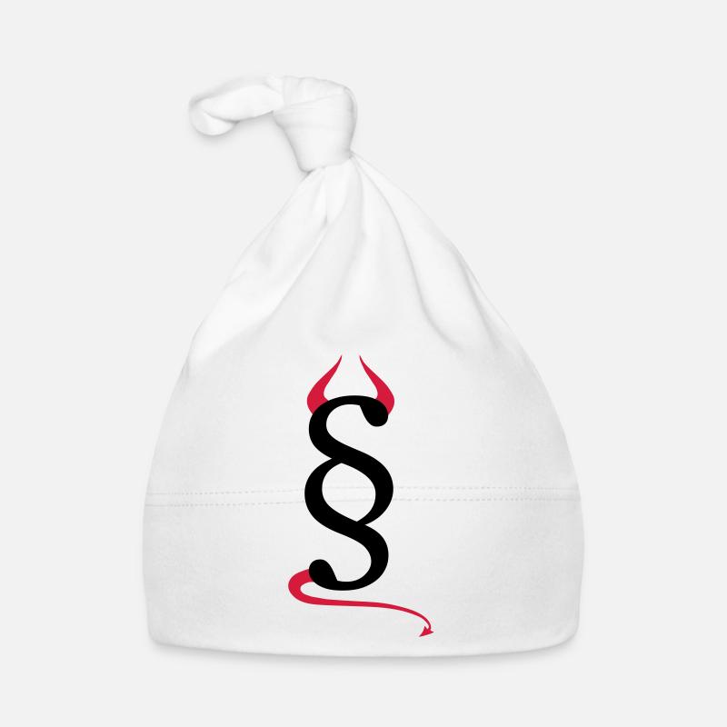 Devils paragraph - Organic Baby Cap - white