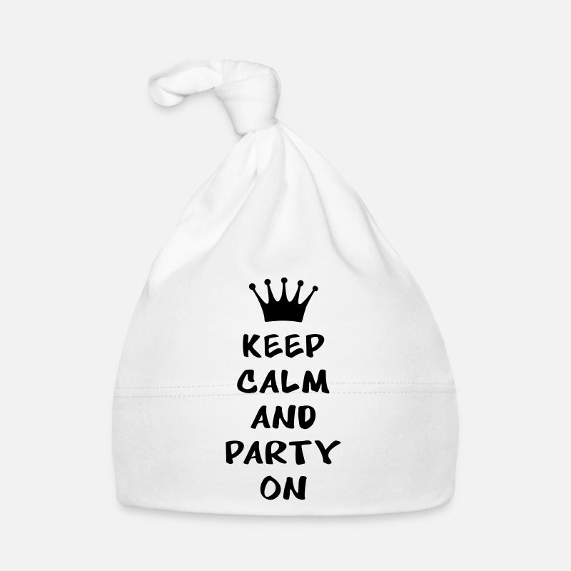 Keep calm and party on Baby Bio-Mütze
