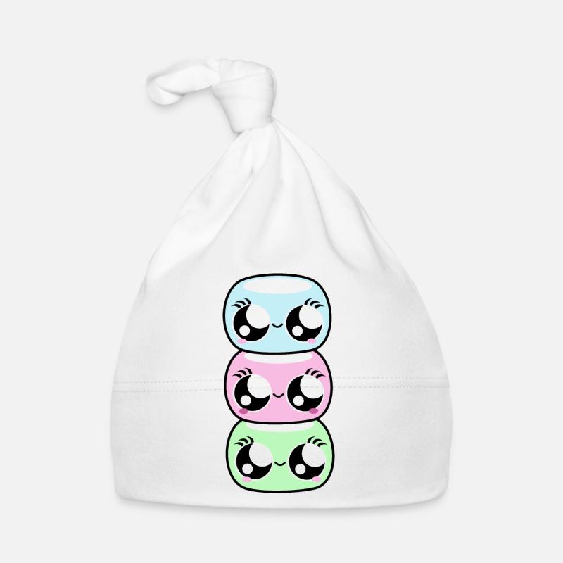 Kawaii marshmallows Organic Baby Cap