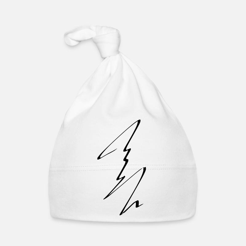 Black Lines Organic Baby Cap