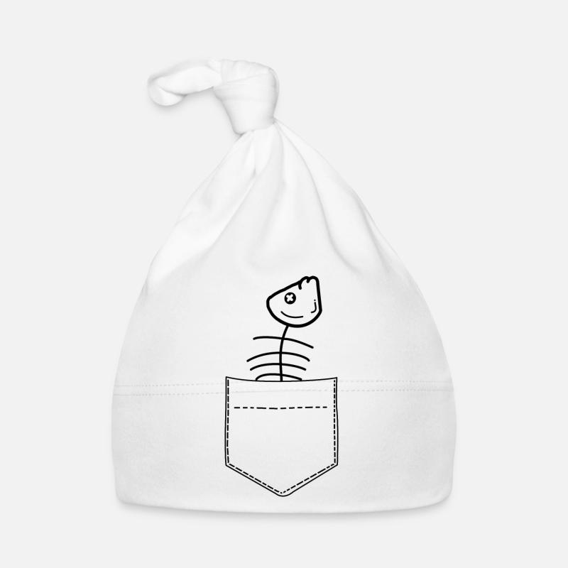 Herringbone breast pocket Organic Baby Cap