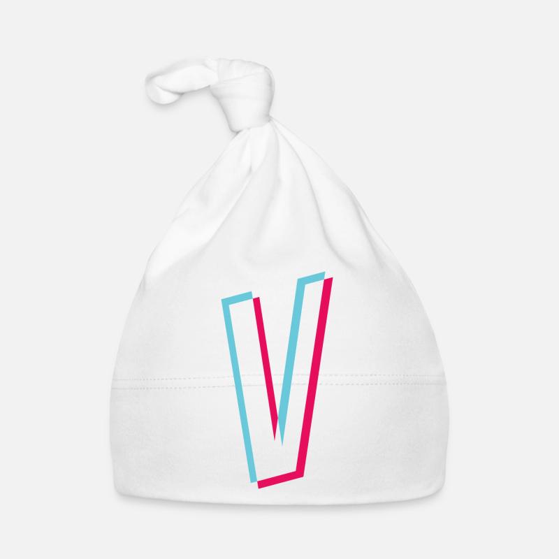 V - point V - Bonnet bio Bébé - blanc