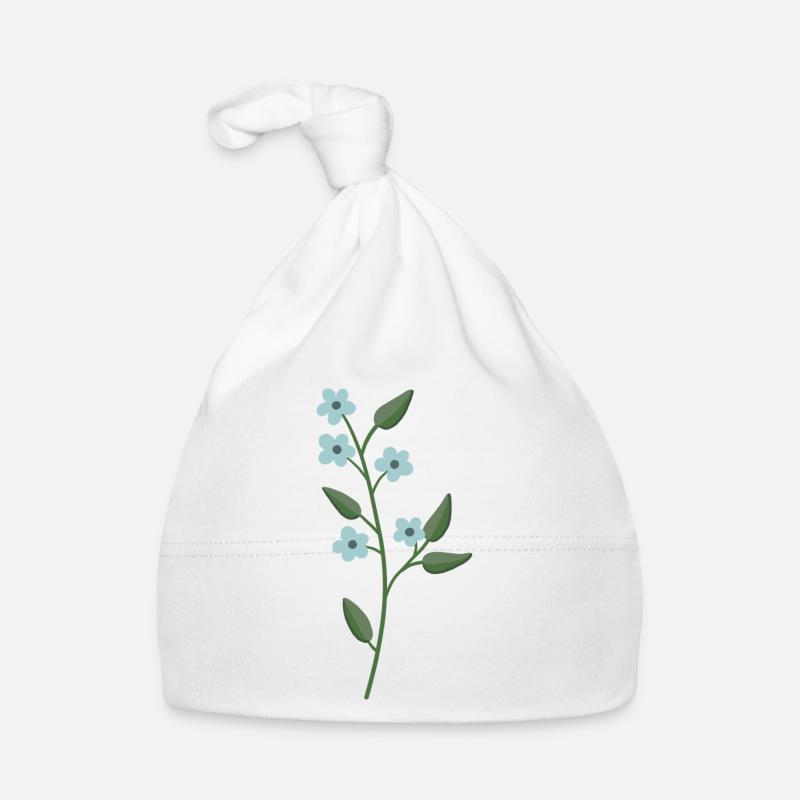 Fleur bleu clair Bonnet bio Bébé
