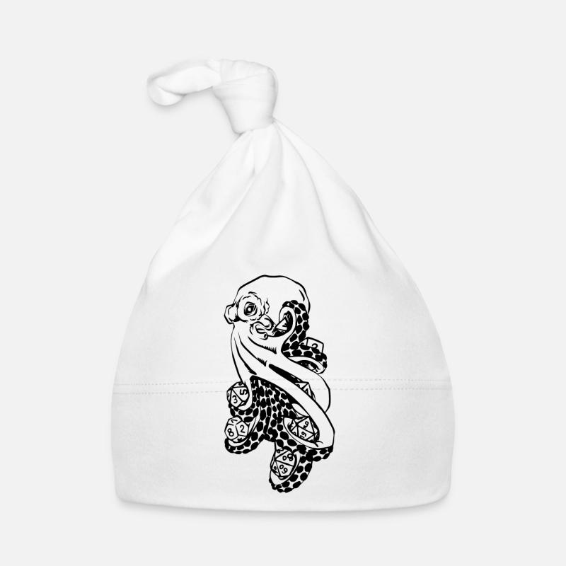 Kraken D20 RPG Game - Bonnet bio Bébé - blanc