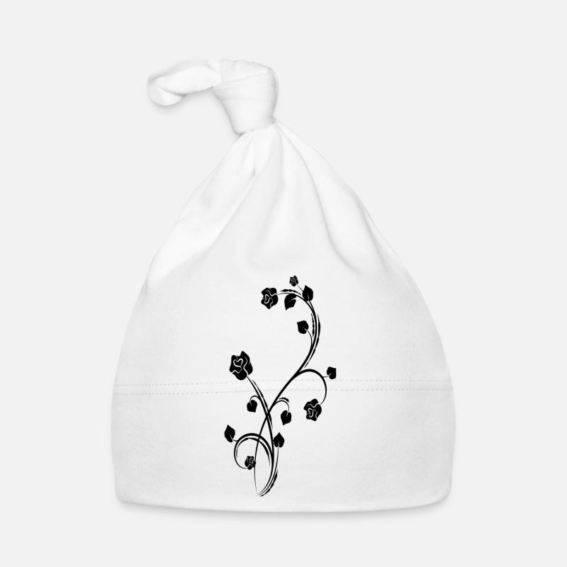 Blumenranke Baby Bio-Mütze