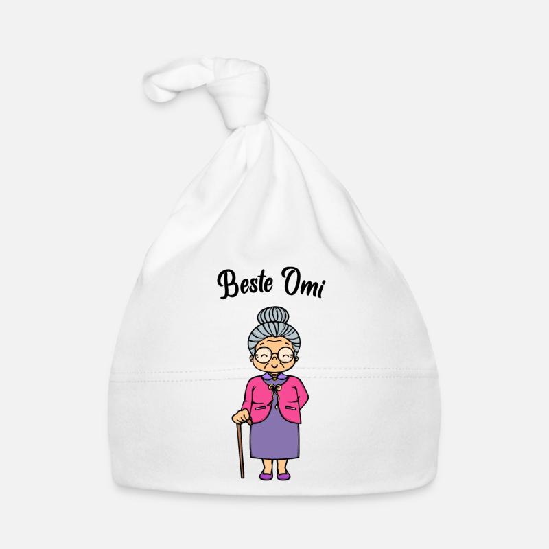 Brille Beste Omi Großmutter Oma Sehschwäche Spruch Baby Bio-Mütze