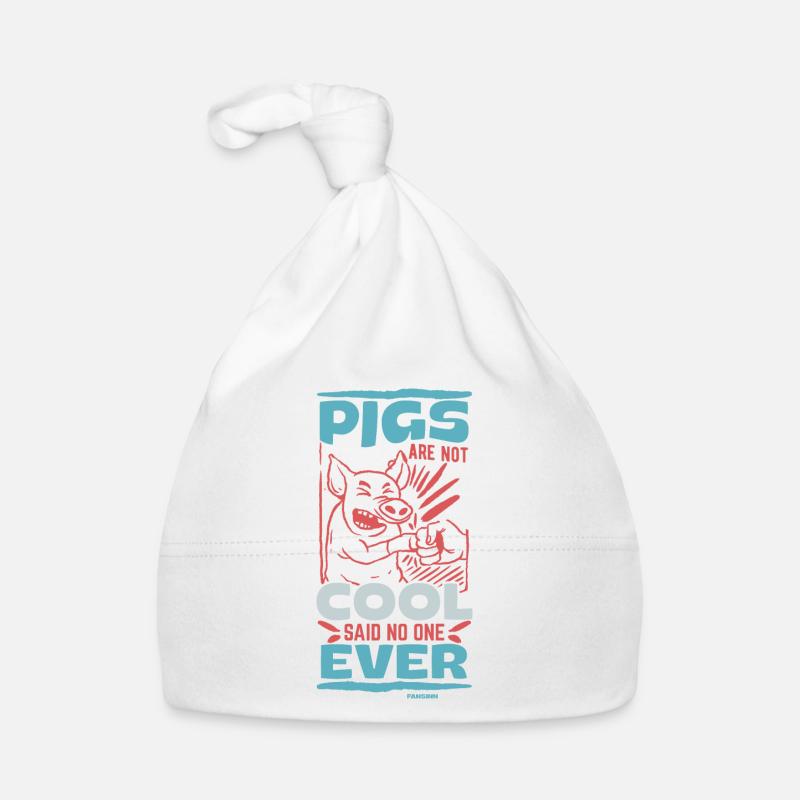Schwein Schweinchen Ferkel Sau Schweine Geschenk Baby Bio-Mütze