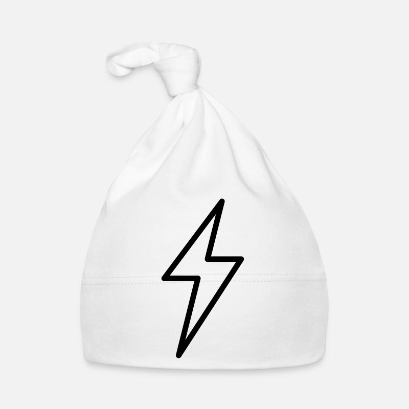 Lightning Symbol Outline Thunder Thunderstorm Organic Baby Cap