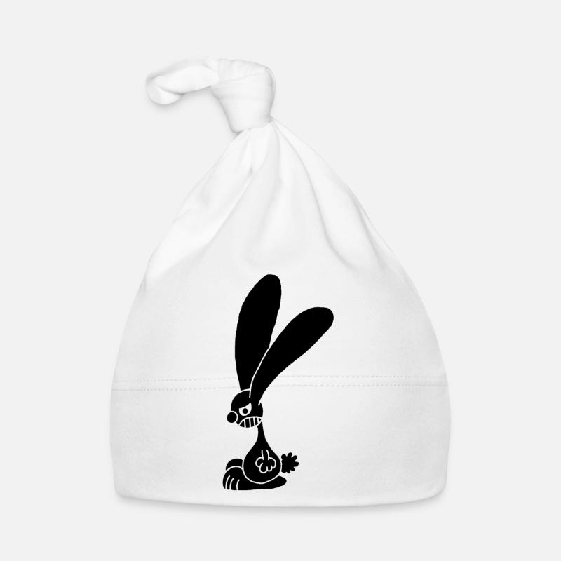 Grumpy black rabbit Organic Baby Cap