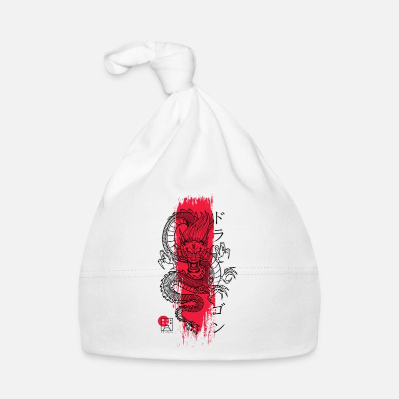 Dragon - Bonnet bio Bébé - blanc