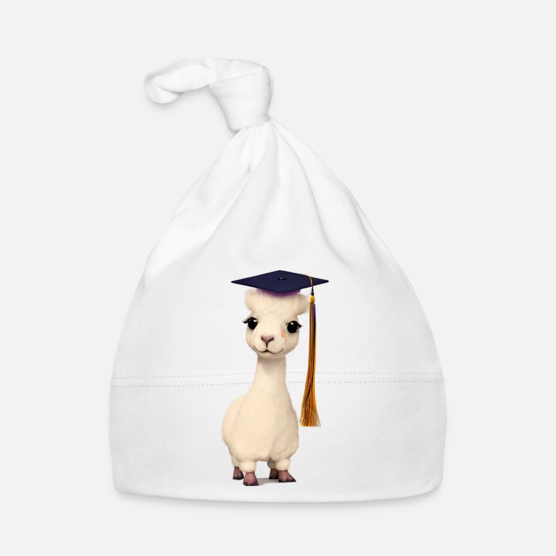 Bachelor Schulabschluss Alpaka Studium Absolvent Baby Bio-Mütze