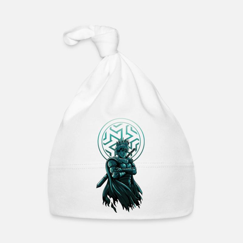 Tabletop Warrior: Crow Lover with Sword - Unique Organic Baby Cap