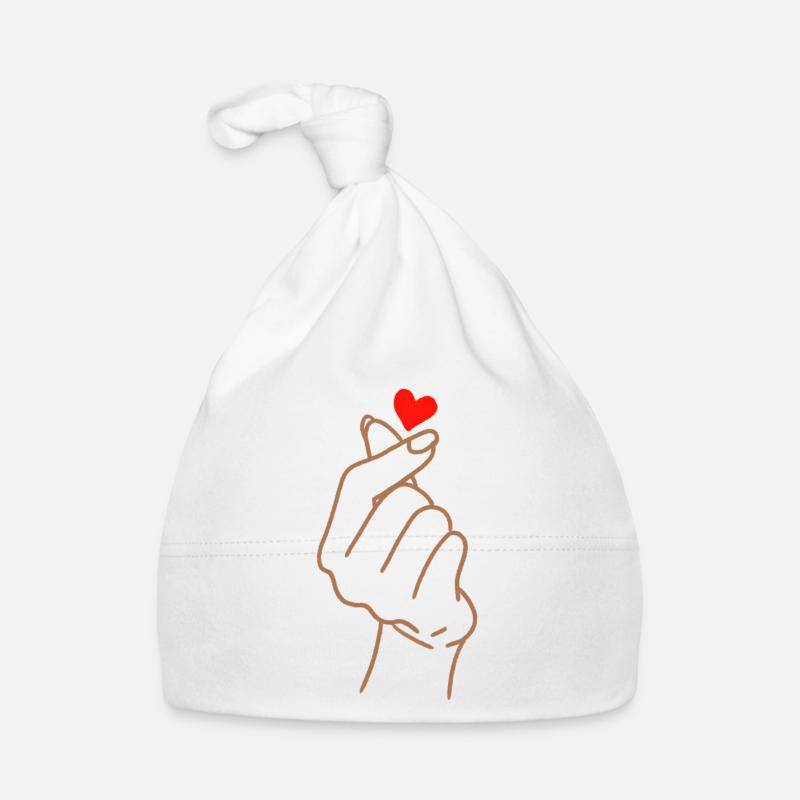 Symbole d’amour K-pop Bonnet bio Bébé