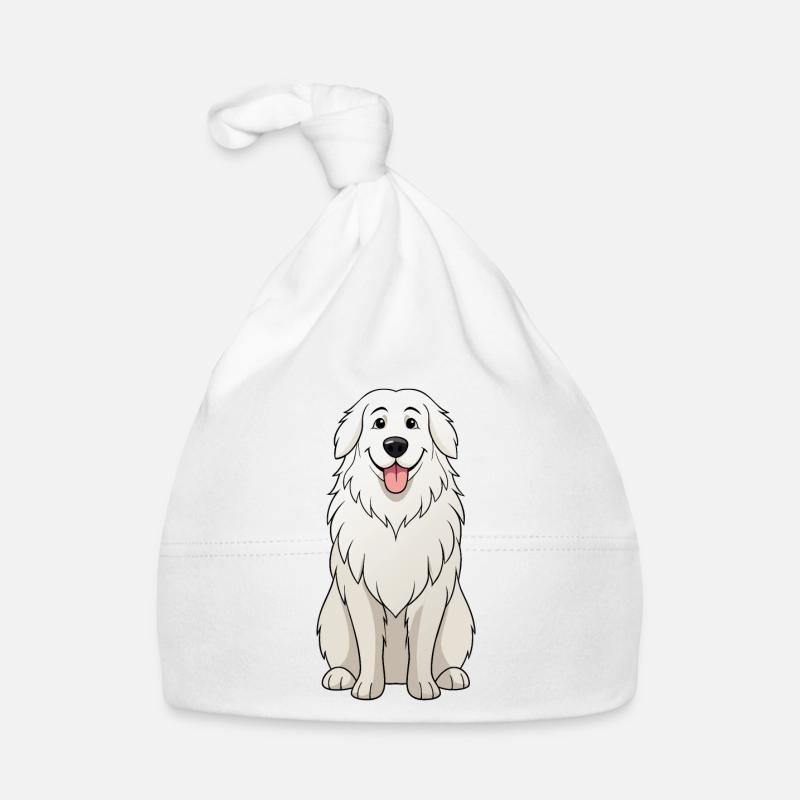 Serene Great Pyrenees Digital Art Organic Baby Cap