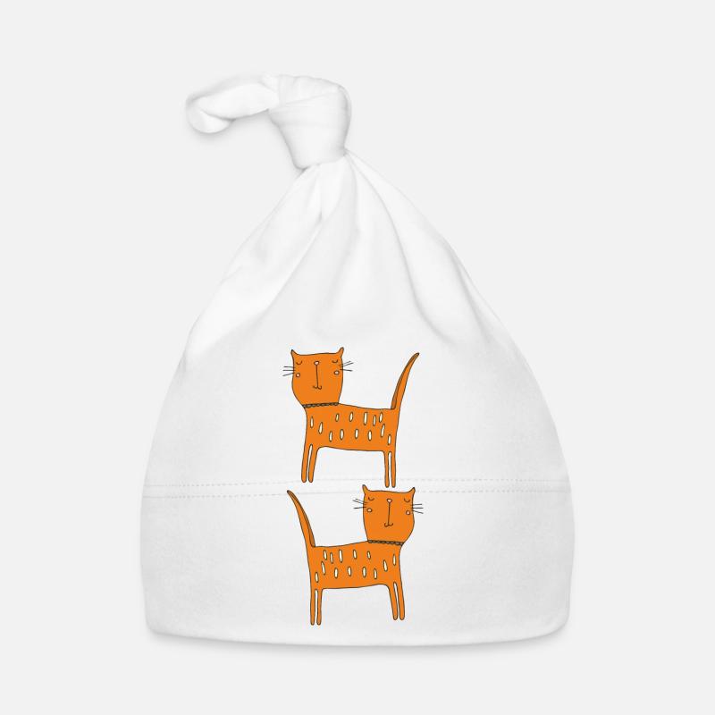 Cat Orange Double Organic Baby Cap