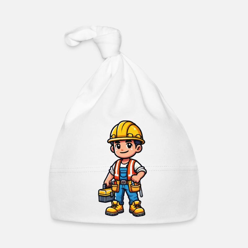 construction worker Organic Baby Cap