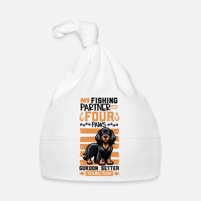 Fishing and Gordon Setter Organic Baby Cap